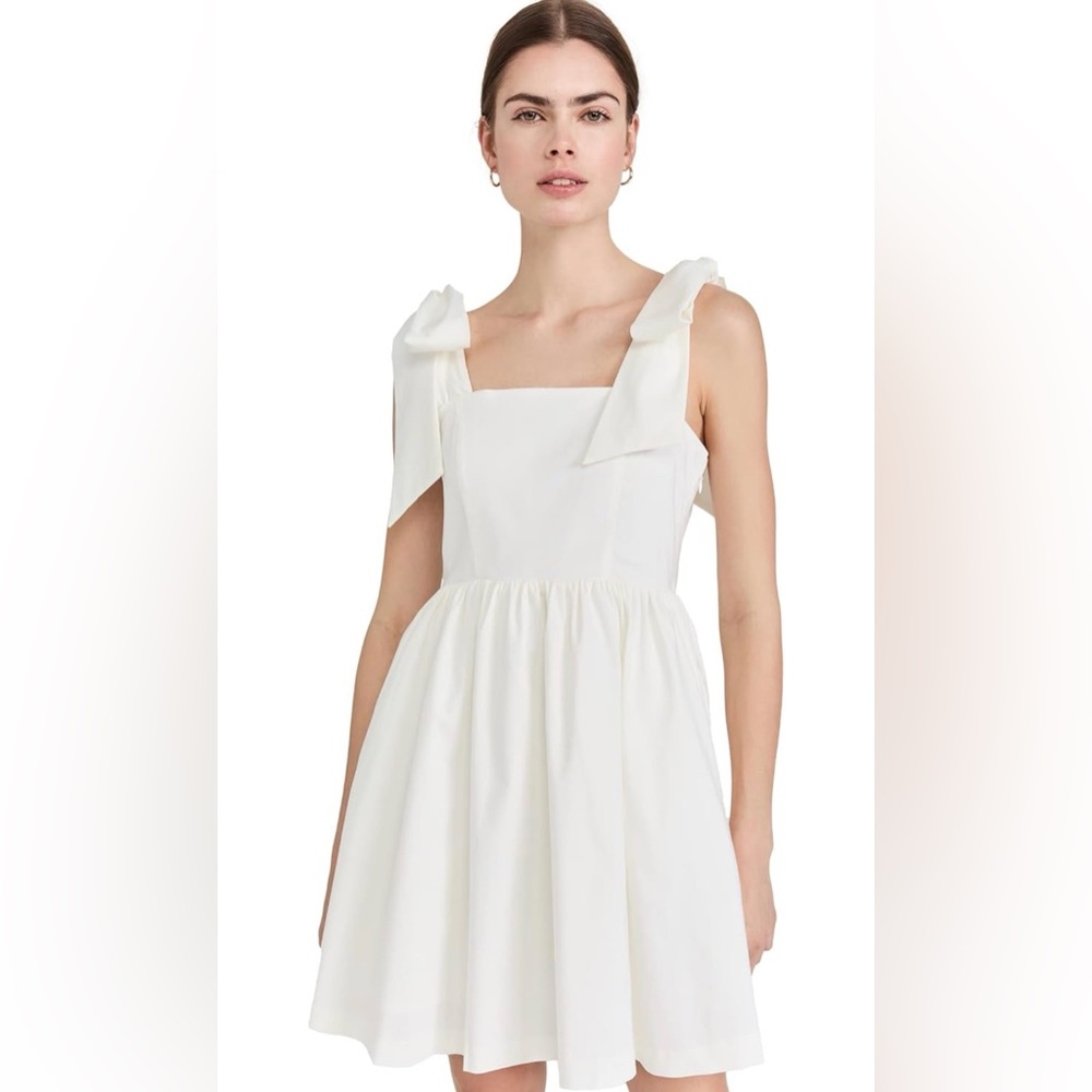 NWT Endless Rose Ivory Baby Doll Mini Tie Bow Dress /Small /Graduation + Bridal
